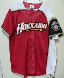 MIZUNO(ミズノ)製北海道日本ハムファイターズ2013WE LOVE HOKKAIDOシリーズユニフォーム6NAKATA(中田翔)ネーム入り O バーニングレッド