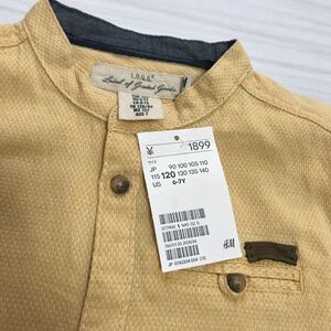 新品　未使用品　h&m 120サイズ　　長袖　シャツ　ブラウス