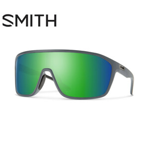 【L-49】 SMITH スミス　Boomtown ブームタウン　Matte Cement + ChromaPop Polarized Green Mirror Lens　スミス　サングラス