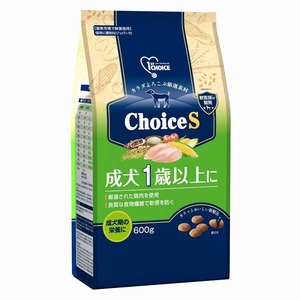 （まとめ買い）アース・ペット ファーストチョイス choiceS 成犬1歳以上に 600g 犬用フード 〔×5〕