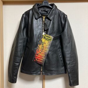 【未使用】VANSON バンソン エンフィールド シングルライダース レザージャケット ブラック サイズ40 USA製 81344A6