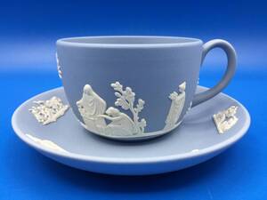 【未使用 保管品 箱なし】Wedgwood ウェッジウッド ★Jasper ★カップ&ソーサー(2)★サイズ 87mm×高さ57mm / 143mm