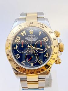 極美品 ROLEX ロレックス 116523 コスモグラフ　デイトナ ブルー文字盤　 自動巻 腕時計 メンズ