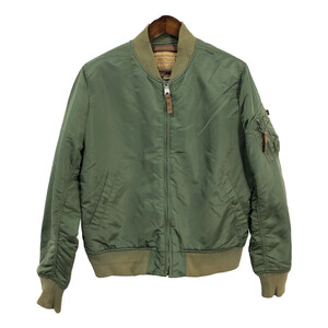 ALPHA INDUSTRIES アルファ インダストリーズ フライトジャケット ミリタリー オリーブ (メンズ LARGE) 中古 古着 R0525