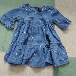 GAP DENIM 12-18months baby 80サイズ　女の子　重ね着　トップス　チョウチョ　可愛い