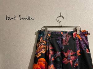 ◯ Paul Smith ファーストライン フラワー パターン カーゴ パンツ / ポールスミス メイン ミリタリー 花柄 ブラック 黒 S Mens #Sirchive