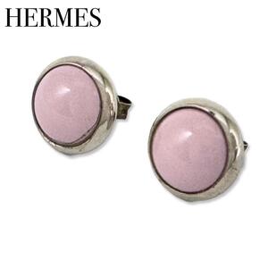 HERMES　エルメス エクリプス ピアス アクセサリー レディース ピンク シルバー 桃 銀