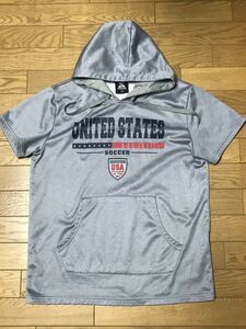 STRIKER USA SOCCER TEAM MEN’S SHORT SLEEVE SWEATSHIRT size-L(着丈67身幅56) 中古(超美品) 送料無料 NCNR