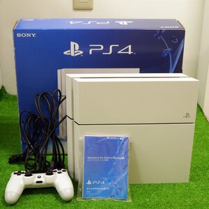 USED品・保管品 SONY ソニー PlayStation4 PS4 CUH-1200AB02 500GB グレイシャーホワイト プレステ プレイステーション 初期化済み