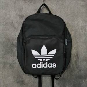 美品 adidas リュック アディダスオリジナルス トレフォイル ロゴ バックパック ブラック 黒 シンプル アディダス【USED品】 22 00696