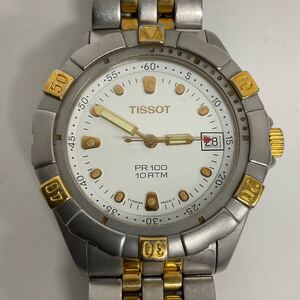 営SR935-60◆ TISSOT／ティソ PR100 P353/453 デイト クォーツ 腕時計 （現状品）