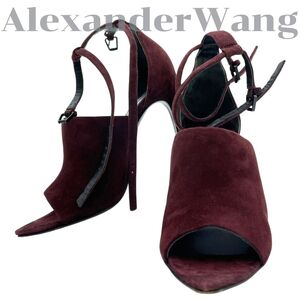 SH09-144　ALEXANDER WANG サンダル　ヒール　37 ワインレッド