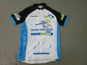 W.24.D.17　CIJ　★送料230円定額☆　サイクリングジャージ　ALPEN-CHALLENGE　LEVECO　XL　ホワイト×ブルー×ブラック　USED　☆