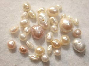 新品未使用色々☆国産アコヤ真珠&淡水パールルースセット　3　ラウンドバロック真珠まとめてakoya pearl fershwaterpearl mixset 724-1