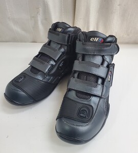 使用少なめ ELF RIDING SHOES ライディングシューズ F0096 黒系 ブラック系 26.5㎝ 