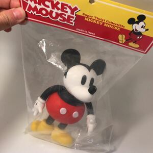 Made in Japan Mickey Mouse Sofubi 日本製 ミッキーマウス ソフビ ノーマルカラー テツロッド　ヴィンテージ　No.129 希少　絶版