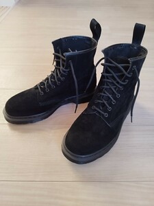 Dr.Martens　ドクターマーチン　8ホール　スエードブーツ　ブラック　UK9　US11　43　28㎝