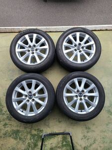 ★中古★マツダ LDA-GJ2FWアテンザ 純正 タイヤ ホイール 4本セット TOYO 225/55R17 アテンザ純正 17×7 1/2J +50 5穴 PCD114.3