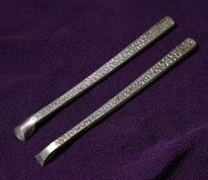 刃幅9mm(平シャジ) 12.5mm(内丸シャジ) 2本まとめ 金属製 共柄 彫刻刀 小刀 盆栽用具