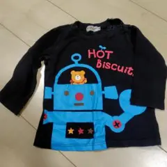 HOT Biscuit ロボットプリント Tシャツ (長袖) 80cm