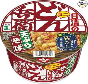 日清食品 どん兵衛 天ぷらそばミニ [東日本限定] 46g×12個