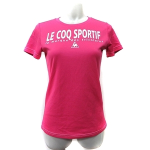 ルコックスポルティフ le coq sportif Tシャツ カットソー 半袖 M ピンク /YI レディース