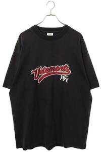 ヴェトモン VETEMENTS MSS18TR37 サイズ:S ベースボールロゴオーバーサイズTシャツ 中古 FK04