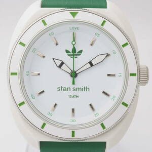 アディダス スタン スミス ADH9086 aｄidas Stan Smith SS クォーツ グリーン×ホワイト 白文字盤 革ベルト メンズ 男性 腕時計[901509-BG1