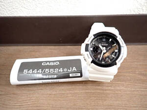 中古 G-SHOCK 腕時計 CASIO GAW-100B-7AJF カシオ ジーショック ビッグケース 電波ソーラー 防水 メンズ アナデジ ホワイト ブラック