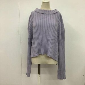 EMODA FREE エモダ ニット、セーター 長袖 041812651801 ネックギャザーニット Knit Sweater 紫 / パープル / 10079886