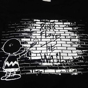 送料無料【Pink Floyd】Another Brick In The Wall ＆Peanuts風/ブラック★選べる5サイズ/S M L XL 2XL/ヘビーウェイト 5.6オンス