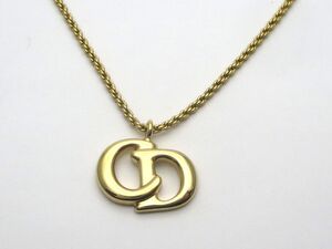 1000円スタート ネックレス Christian Dior クリスチャンディオール CDロゴ ゴールド アクセサリー 装飾品 ファッション小物 TMS K60053