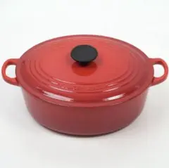 【美品】LE CREUSET　ココット オーバル チェリーレッド　27cm