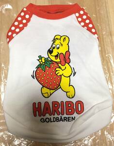 ハリボー HARIBO ゴールデンベア ドット Tシャツ 犬 服 グミ 赤 小型犬 Ｓ グッズ イチゴ 水玉