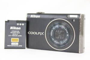 【返品保証】 ニコン Nikon Coolpix S640 ブラック 5x バッテリー付き コンパクトデジタルカメラ M1206