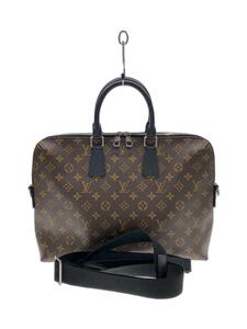 LOUIS VUITTON◆1)ポルト・ドキュマン・ジュール_モノグラム・マカサー_BRW/PVC/BRW/総柄