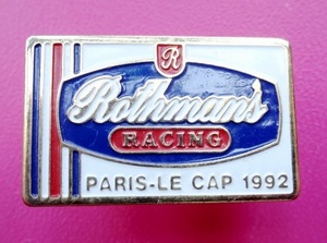 フランス ピンバッジ ヴィンテージ アンティーク Rothmans ロスマンズ タバコ ピンバッチ ピンズ トリコロール PARIS CAP 1992 ロゴ 広告