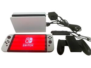 【Y286】 Nintendo Switch HEG-001有機EL ホワイト 初期化済み 任天堂 スイッチ 本体 動作確認済み 