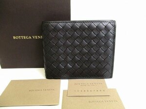 【未使用保管品】 ボッテガヴェネタ BOTTEGA VENETA イントレチャート 二つ折り ウォレット 札入れ 財布 コンパクトウォレット メンズ