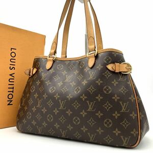 美品◎ ルイヴィトン LOUIS VUITTON モノグラム バティニョール オリゾンタル トートバッグ ハンド ショルダー 大容量 A4 バック カバン