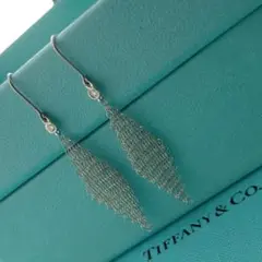 ☆希少☆【TIFFANY&Co.】メッシュ　スカーフ　ピアス　ダイヤ　306