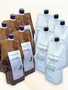 ナチュラルヘアソープ ホホバ1600ml５個+ナチュラルヘアトリートメントRP1600ml5個セット