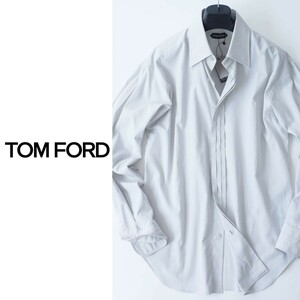 dp428●TOM FORDトムフォード●春夏●シルクコットン混●デザインシャツ●39●元グッチデザイナー●メンズ