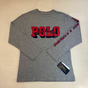 未使用タグ付き☆ラルフローレン☆キッズ☆長袖Ｔシャツ☆８☆サイズ１４０☆グレー系☆POLO　RALPH　LAUREN☆