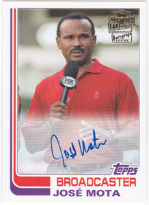 現ドジャースTV解説リポーター Jose Mota 2021 Topps 直筆サイン