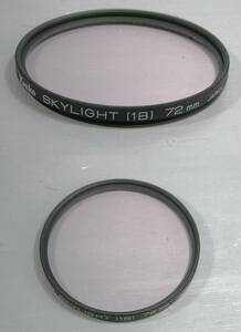 Kenko (759)　美品・レンズフィルタ　72mm Skylight（紫外線防止、レンズ保護）　ケンコー