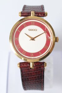 ★GUCCI グッチ オールドグッチ シェリーライン クオーツ メンズ 腕時計 5162-TE