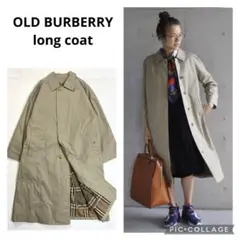 OLD BURBERRYバーバリー ステンカラーコート ベージュ　ノバチェック