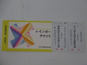 104・鉄道切符・レインボーチケット・横川、磯部間⇒東京電環・見本