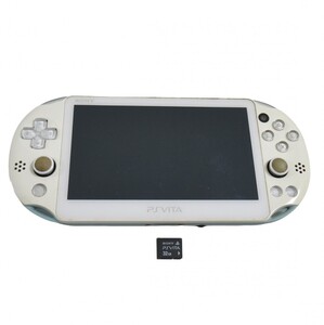 まとめ 2点 SONY PS VITA PCH-2000 本体 ライトブルーｘホワイト メモリカード 32GB 0203-001